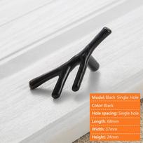 Medžio šaka Šakelė Baldų Stalčiaus Rankenėlės Durų Rankena Spintelės Traukikliai Spinta Black-Single Hole