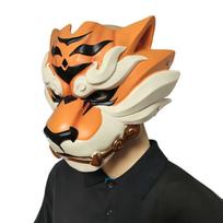 Halloween Tiger Mask Resin Cosplay Costume Prop For Parties And Events
