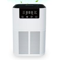 HEPA Desktop Air Purifier with Ionizer & Aromatherapy Portable CADR LED Night Light Auto Mode for Home Office Entertainment AU&12 V balta
