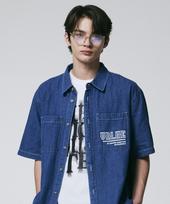 Bunker Buster Pocket Denim Short Sleeve Shirt Indigo (Mp2Yu310-063) Indigo/105