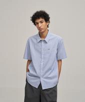 Le Tigre Oxford Short Sleeve Shirt (Stripe) Stripe/M
