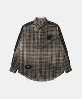 Bad Blood Vintage Billy Check Shirt Large Fit - Brown M
