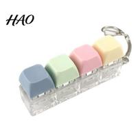 Fidget Keychain For Adults Keyboard Toy Stress Relief Compact Travel-friendly Lightweight Design Realistic Clicking Sounds Key Chain Commuting