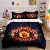 Manchester United Bedding Set  Bedding Duvet Cover Set Duvet Cover Pillowcases  (1 * Duvet Cover 2 * Pillowcases, without duvet insert) 135x200cm