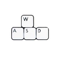 WASD Žaidimų Klaviatūra Emalis Kompiuterinis Žaidėjas Džinsinio Švarko Atlape Segė Ženklelis