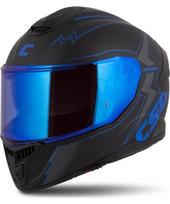 Motociklo šalmas Cassida Integral GT 2.1 Flash, matinė juoda / metalinė mėlyna / tamsiai pilka