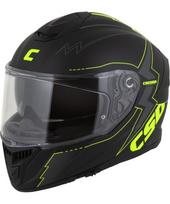 Motociklo šalmas Cassida Integral GT 2.1 Flash matinė juoda / fluorescencinė geltona / tamsiai pilka
