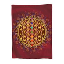 Flower Of Life Sacred Geometry Mandala  Blanket Flannel Sofa Throw Blanket Portable for Home  Outdoor Throws Bedspread Quilt 30x40in