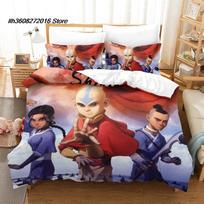 Avatar The Last Airbender Bedding Set Single Twin Full Queen King Size Bed Set Aldult Kid Bedroom 3D Print Anime Bed Sheet EU Single(135*200cm)3pcs