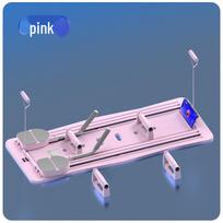 Multifunctional Fitness Board: Treadmill & Acupressure Mat for Six-Pack Abs & Multi-Muscle Training Purple pink
