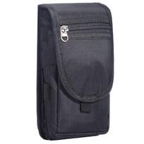 Unisex Multi Pockets telefono laikiklis diržo juosmens krepšys Fanny paketas su kaklo dirželiu juoda