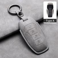 Leather Car Key Case Cover Remote Fob Holder Keychain for BYD Song Plus Atto 3 Han EV Tang DM Qin Seal Dolphin Key Accessories