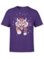 Tiger Tshirt Collection Purple Pounce Tiger Tshirt Unisex S