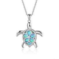Bohemia Oval White Blue Imitation Opal Pendant Necklace For Women Party Glamour Jewelry Engagement Wedding Band Accessories 50cm