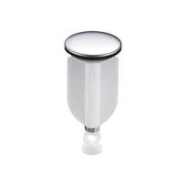 Modern Design Stainless Steel Catapult Launching Device Press-Activated Drain for Hotel Basin Use (White,Plastic)