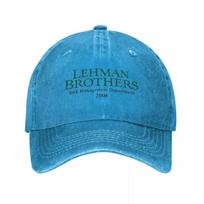 Retro Lehman Brothers Risk Management Department  Trucker Hat Unisex Distressed Washed Headwear Outdoor Running Golf Cap Hat Adjustable