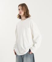 Tofi Crew Neck Pocket Long Sleeve T-Shirt (White) White/M