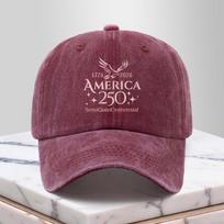 America  SemiQuinCentennial Eagle Baseball Cap Washed Cotton Adjustable Curved Brim Hat One Size