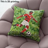 Mosaic Soccer Player Decorative Throw Pillow Covers Pattern Cushion Cover Suitable For Sofa Bedroom Car Pillow Cover 40x40cm