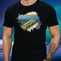 T-Shirt Herren Grashüpfer auf dem Berg Motiv Baumwolle Größe XS bis 5XL XXXXL