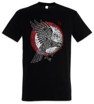 Norse Raven Herren T-Shirt Runes Wikinger Raben Wallhalla Thor Odhin Vikings XS