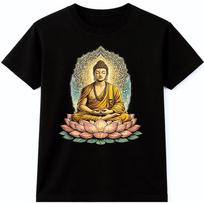 Buddha Meditation T shirt Lotus Mandala Spiritual Yoga Zen Art Tee S