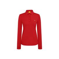 Louis Castel Women'S Collared Logo Contrast Solid Long Sleeve T-Shirt See Notation/090