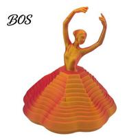 Rotating Ballet Figurine 3D Printed Spinning Ballerina Fidget Toy Dancer Expanded Sensory Artistic Spinner Whirling Spiral Stress Relief Desk