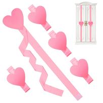 Love-themed Display Ribbon Home Decor Holiday Cabinet Arrangement Love Ribbons Valentine's Day Decorations. One Size rožinė