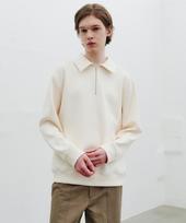 Do Good_Collar Half-Zip Semi-Oversized Sweatshirt - 2 Colors Myts2102 Iv/105