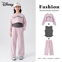 Disney Girls' Spring Casual Three-Piece Tracksuit Set 160