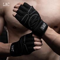LAC Fitness Gloves for Men, Pull-Up Bar, Non-Slip, Bicycle, Mountain Climbing Training, Cycling, Half-Finger, Callus Prevention, Size M