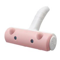 Portable Pet Hair Remover with Self-Cleaning Lint Roller and Gentle Grooming Brush for Dogs and Cats Travel-Friendly rožinė
