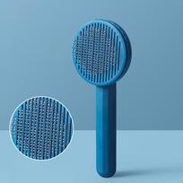 Pet Hair Removal Comb Cat Brush Self Cleaning Slicker Brush for Cats Dogs Hair Remover Scraper Pet Grooming Tool Cat Accessories mėlyna