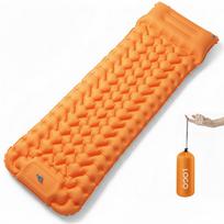 Waterproof Durable Insulated Built-in Pump Air Mattress (Nylon+TPU) 1-2 Person 4-Season Hiking Lightweight Compact High Portable 195*68*9 cm/77*26.77*3.54 in oranžinė