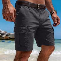 Men's Casual Work Pants With Multiple Pockets, Summer Sport Work Pants, Short Waist Pants, Five-pocket Pants S