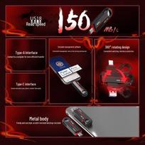 Netac US18 Dual-Interface Type-C USB 3.2 Flash Drive 128GB