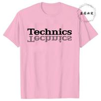Technics Men's Tees Shirt Dj Turntable Music House Techno Electronic Hip Hop New Hot Summer T-Shirt Fashion Casual Streetwear XXS
