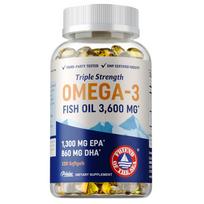 High-concentration Omega-3 fish oil capsules, containing EPA and DHA, support joint health and immune health, suitable for adults. 120*1