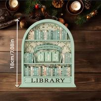 Vintage Wooden Book Counter Tracker Book Count Sign Reading Accessories for Home Office Classroom Bookstore Desktop Ornament