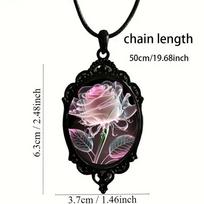 Vintage Gothic Rose Necklace Adjustable Witch Locket Pendant Jewelry for Women  Cosplay Party Wedding Costume Gothic Necklace