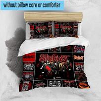 1PC Rock Metal Music Band Collage 3pcs Bedding,Including 1pc Duvet Cover And 2pcs Pillowcases Perfect for Christmas,Ideal for Bedroom, Dormitory 135cm*200cm