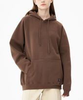 Moz Moz Tone-Down Raglan Oversized Fleece Hoodie Brown 1