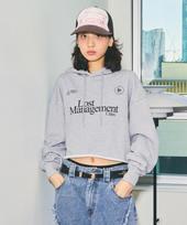 Lmc Wm Raw Edge Cropped Hoodie Heather Gray Heather Gray/M