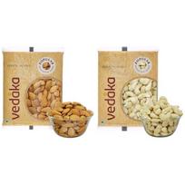 Vedaka Dry Fruits Combo | Premium Almonds and Cashews | (2 X 200 gm) 400gm