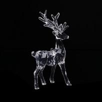 Skaidrus akrilinis Kalėdų elnio figūrėlių tortas X-Mas Tree Desktop Ornamentas Briedžio elnio skulptūra Namų biuro apdaila 1