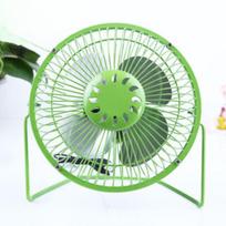 USB Cartoon Metal Fan Aluminum Leaf Mini Super Quiet Color Small Fan Iron Art Computer Fan beige