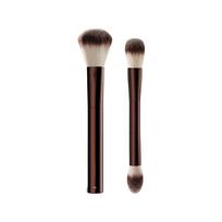 Face Contour Brush Set Foundation Blush and Ambient Lighting Edit Brush Makeup Brushes Kit 2pcs black