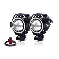 X-STYLE U7 LED Headlight, Auxiliary Light, 2 Modes, Motorcycle Fog Light, Projector, Newest Model 2 modes (lighting/squid ring only) balta