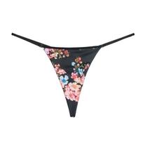 Women's Sexy Cotton Thong Bikini S ryškiai rožinė